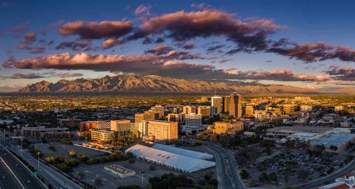 DOWNTOWN TUCSON SUNSET by Dean Kelly